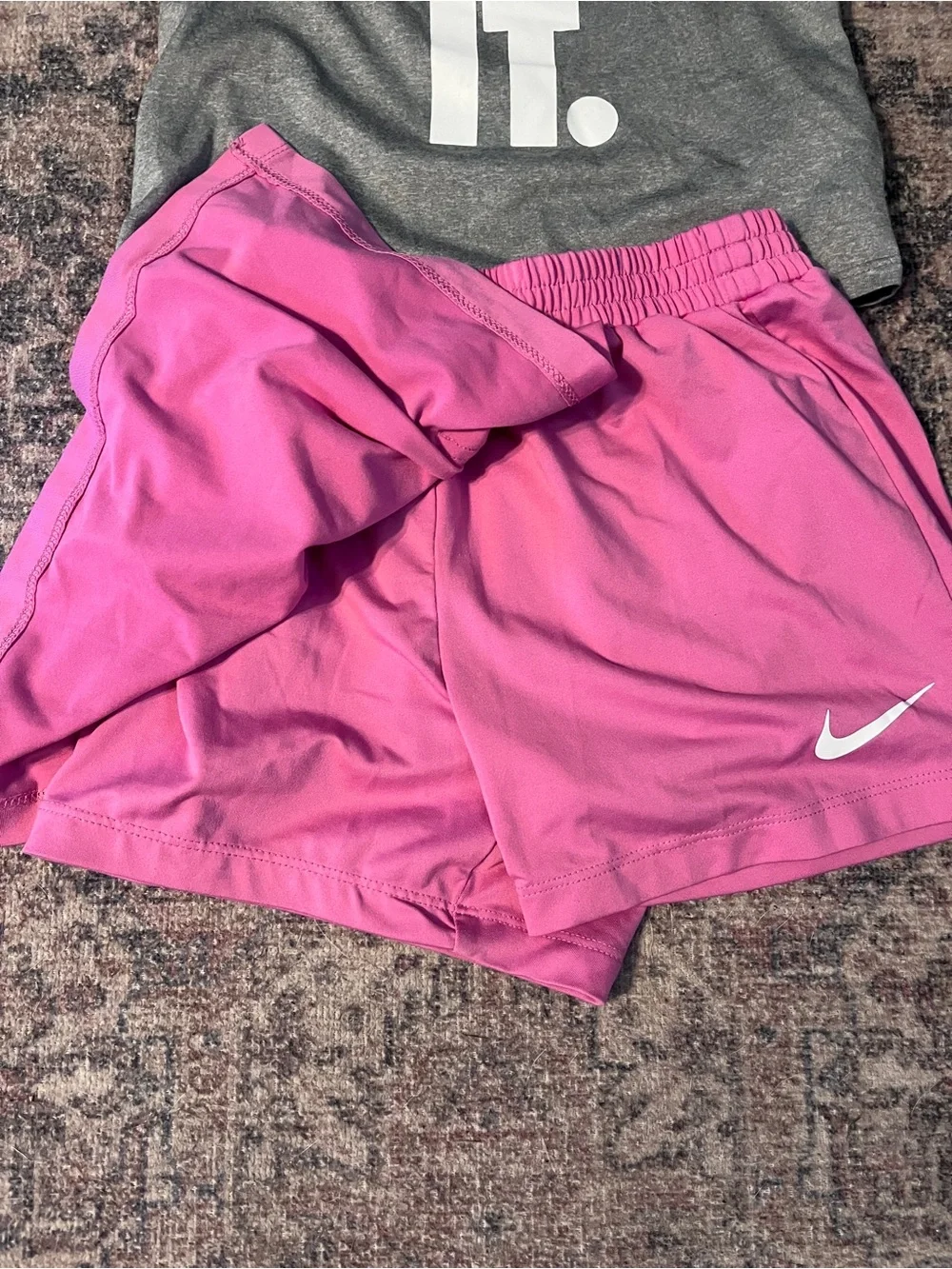 Nike Girls' Just Do It Tee & Pink Skort Set